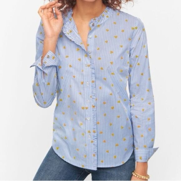 Talbots Blue and Gold‎ Women's Top - Picture 1 of 6